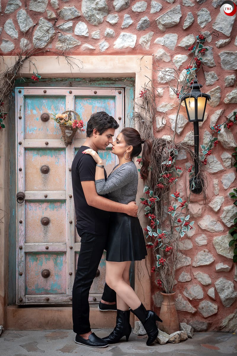 Photo of Romantic pre wedding shoot in forest in saree